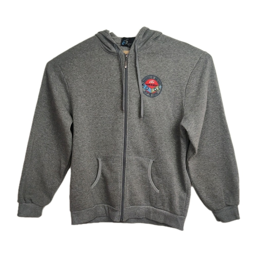 i5 Apparel Full-zip Hoodie Men's XL Gray Warbirds of America Graphic‎ Prints